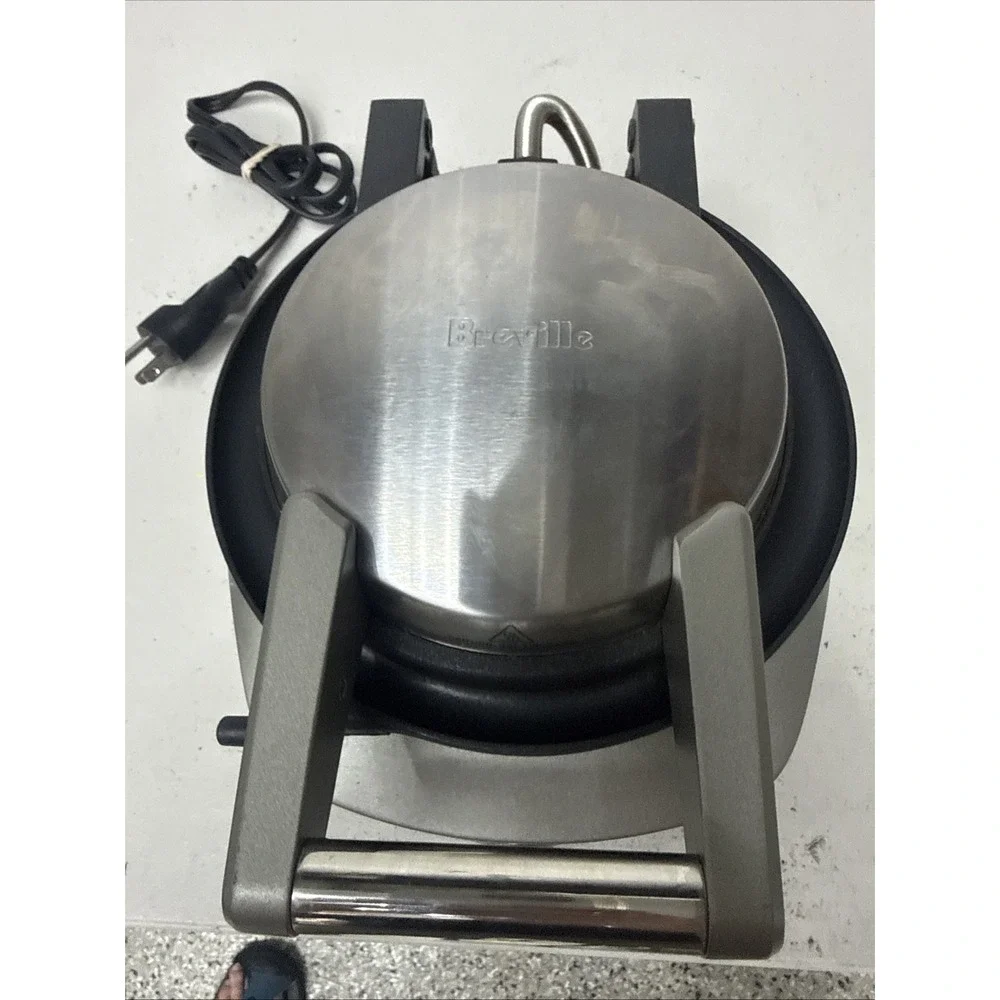 Breville Waffle Maker BWM520XL No Mess Stainless Steel WORKS Tested Clean EUC!!